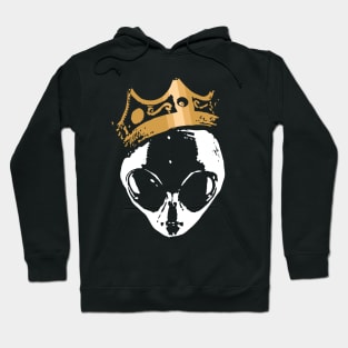 King Alien Gold Golden Crown Funny UFO Science Fiction Gift Hoodie